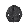 Ross & Cole Herren Lederjacke mit Stehkragen