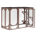 Wetterfestes Outdoor Katzengehege 180 x 80 x 111,8 cm mit 3 Plattformen