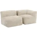 icon Sitzsack-Sofa, Beige, Textil, 2-Sitzer, 195x68x100 cm, Oeko-Tex® Standard 100, Wohnzimmer, Hocker, Sitzsäcke, XXL Sitzsäcke