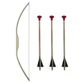 BestSaller 1205 Sportbogen 116cm, Holz Esche, inklusive 3 Holz Pfeile, natur, 4-teilig (1 Set)