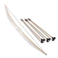 BestSaller 1205 Sportbogen 116cm, Holz Esche, inklusive 3 Holz Pfeile, natur, 4-