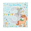 Depesche 11515-006 Zahlenkarte zum 3. Geburtstag mit Musik, veredelte Klappkarte originellem Innentext, inkl. Umschlag, Format 15, 5 x, cm, mehrfarbig