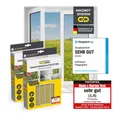 EASYmaxx Insektenschutz-Fensterrahmen Fenster Fliegengitter Insektenschutz schwarz, (2-St), Moskitonetz mit Magnetverschluss 150x130 cm