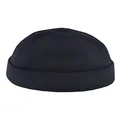 HANSEHELD Docker Cap Wolle - Marine-Blau 58 - Kurz Flach Docker-Mütze