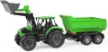 Lena 7250 Worxx Traktor Deutz-Fahr Agroton mit Anhänger – 74 cm Spielzeug Traktor ab 3 Jahren, Outdoor & Indoor, Stahlachsen, Made in Europe