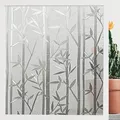 Finnez Fensterfolie Bambus Sichtschutz Folie Fenster Selbstklebend Selbsthaftend Blickdicht Klebefolie 3D Dekofolie Statisch Anti-UV für Badezimmer Schlafzimmer Küche 44,5 x 200cm