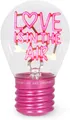 Legami - Glühbirnenförmige Tischlampe, wiederaufladbar mit USB Kabel, kabellos, Glühbirnen Fiktion, Love is in the Air Thema, 6,8 x 10,3 cm