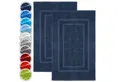 NatureMark Badematte 2er-Set Badvorleger 50x80cm, strapazierfähig, Baumwolle, rechteckig, Badematte 2-tlg., Duschmatte Duschvorleger, Premium Qualität, 50x80cm, Navy blau