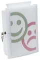 HAN Sammelbox IMAGE'IN mit transparenter abschließbarer Tür und auswechselbarem Motiv, Wahlurne, Spendenbox, Losbox, Aktionsbox - zur Wandmontage oder freistehend mit Standfüßen, 4102-12, weiß