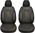 BREMER SITZBEZÜGE Maß Auto Schonbezüge kompatibel mit Mercedes Vito Viano W639 Fahrer & Beifahrer Set ab 2003-2014 / Auto Schonbezug Velour Kunstleder Set 2er Pack in Schwarz (PS804)