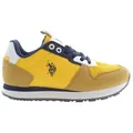 U.S. Polo Sneaker Kinder Sportschuh Gelb mit Schnürsenkeln & 38 EU