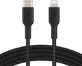 Belkin BOOST CHARGE - Lightning-Kabel - USB-C (M) bis Lightning (M) - 2 m - Schwarz - USB-Stromversorgung (18 W) - für Apple iPad/iPhone/iPod (Lightning)