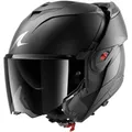 SHARK, Modularer Motorradhelm OXO DARK SHADOW Black Mat Titan A08, Größe M