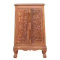 Flurschrank Braun Barock Holz Schrank Wohnzimmer Akazie Rosen 80cm