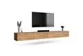 Planetmöbel TV-Board WEST TV Board 280 cm (2 x 140 cm) (TV Lowboard, Fernsehschrank hängend oder stehend), Fernsehtisch 2x 140cm breit