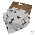 LÄSSIG Baby Lätzchen Halstuch Dreieckstücher Set 2 Stk. Bio-Baumwolle Druckknopf