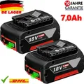2x 7,0Ah Akku für Bosch 18V Professional GBA GSR BAT618 BAT609 BAT620