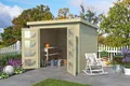 Gartenhaus Blockhaus  Pultdach 28 mm Zambezi 6 300x250 cm Lasita