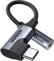 UGREEN USB C auf 3,5mm Klinke 90 Grad Winkel Adapter auf Klinke, USB C auf 3.5mm