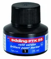 edding PTK 25 Nachfülltinte - schwarz - 25 ml - mit Kapillarsystem, ideal zum sauberen und unkomplizierten Nachfüllen von fast allen edding Brilliant Papiermarkern.
