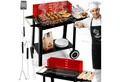 Five-Star Grill&Chill Holzkohlegrill Kohlegrill mit Zubehör – höhenverstellbar – mobil – Holzakzente