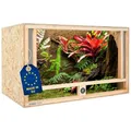 ITA Holz Terrarium 100x50x50 cm mit Frontbelüftung & Integriertem Hygrometer - Holzterrarium aus OSB-3 Platten - Terrarien für Reptilien, Schlangen, Amphibien - EU Produkt, FSC Zertifiziert