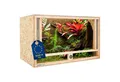 ITA Terrarium Holz Terrarium 100х50х50 mit Frontbelüftung & Integriertem Hygrometer, Holzterrarium aus OSB - Terrarien für Reptilien, Schlangen, Amphibien