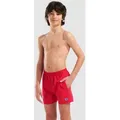 Badeshorts Jungen Einfarbig R - Red-turquoise - 152
