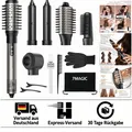 6-in-1 Airstyler mit Ionen-Technologie - Professioneller Warmluftbürste & Loc...