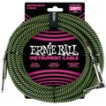 Ernie Ball EB6066 Instrumentenkabel gerade/gewinkelt schwarz/neongrün 7,62m Neu