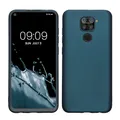 kwmobile Case kompatibel mit Xiaomi Redmi Note 9 Hülle - Schutzhülle aus Silikon metallisch schimmernd - Handyhülle Metallic Karibikblau