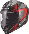 LS2 FF817 Challenger II Viper Helm, grau/rot, S (55/56)