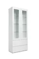 Newroom Standvitrine Nikita Vitrine Weiß Vitrinenschrank Modern Wohnzimmer Küche Landhaus Vin...