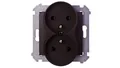 Simon 54 Doppelsteckdose mit/u 16A IP20 mit Schienenabdeckung, DGZ2MZ.01/46