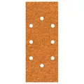 wolfcraft 5 Schleifstreifen für Holz und Metall 93 x 230 mm I 1973000 I Korn 120 I für Schwingschleifer mit Klemmverschluss I gelocht für Staubabsaugung