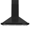 Cecotec Bolero Flux PM 604300 Pyramiden-Dunstabzugshaube, 60 cm, Motor 105 W, Saugleistung 430 m³/h, mechanische Steuerung, 3 Leistungsstufen, Licht, Aluminiumfilter, schwarzes Finish