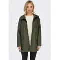 ONLY Kurzmantel ONLELISA RAINCOAT OTW NOOS beschichtete Qualität grün S (36)