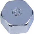 Sechskant-Kappe Messing-Kappe verchromt Innengewinde 3/4" Zoll Sanitär-Kappe