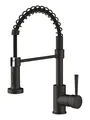 Lenz NIEDERDRUCK Küchenarmatur NOVA in Schwarz-matt – Flexible Geschirrbrause – Anti-Fingerabdruck Oberfläche – Für drucklose Untertischgeräte oder Boiler – Höhe 38,7 cm – 46071951