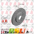 2x Zimmermann Bremsscheibe SPORT Z 400.1435.52 Höhe 46 mm Lochkreis 112 mm