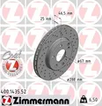2x ZIMMERMANN 400.1435.52 Bremsscheibe für MERCEDES-BENZ