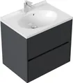 Badmöbel Rina & Waschtisch 70cm 2 Greifraum SoftClose Auszüge grafit : Grafit Varianten: Grafit