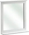 Saphir Badspiegel Quickset 928 Spiegel mit Ablage, 60 cm breit, Landhaus-Stil, Flächenspiegel Weiß Glanz, ohne Beleuchtung, rechteckig