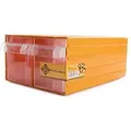 FORTE Tools K-56 Aufbewahrungsbox in 21.2x30.2x12.6 cm, Schubladenbox, Transparent, Kunststoff, mit 2 Schubladen, mit Schienensystem kombinierbar