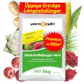 versando 5kg Stickstoffdünger bis 500m²: 46% UREA Stickstoff für Rasen, Gemüse, Blumen von Frühjahr bis Herbst, fördert üppiges Blattwachstum mit Langzeitwirkung - Premium Qualität