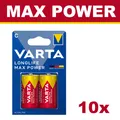 10x Varta 4714 Longlife Max Power C Baby Alkaline Batterien MN1400 LR14 1,5V