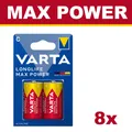 8x Varta 4714 Longlife Max Power C Baby Alkaline Batterien MN1400 LR14 1,5V