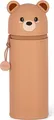 Legami Kawaii 2-in-1 Silicone Pencil Case Teddy Bear, Federmäppchen, Mäppchen, Stiftehalter, Teddybär, KA0011