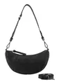 FREDsBRUDER Leder Umhängetasche Schultertasche Rebel At Heart Halfmoon Bag Black schwarz