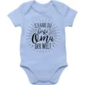 Shirtracer Shirtbody Ich habe die beste Oma der Welt Sprüche Baby blau 1/3 Monate
